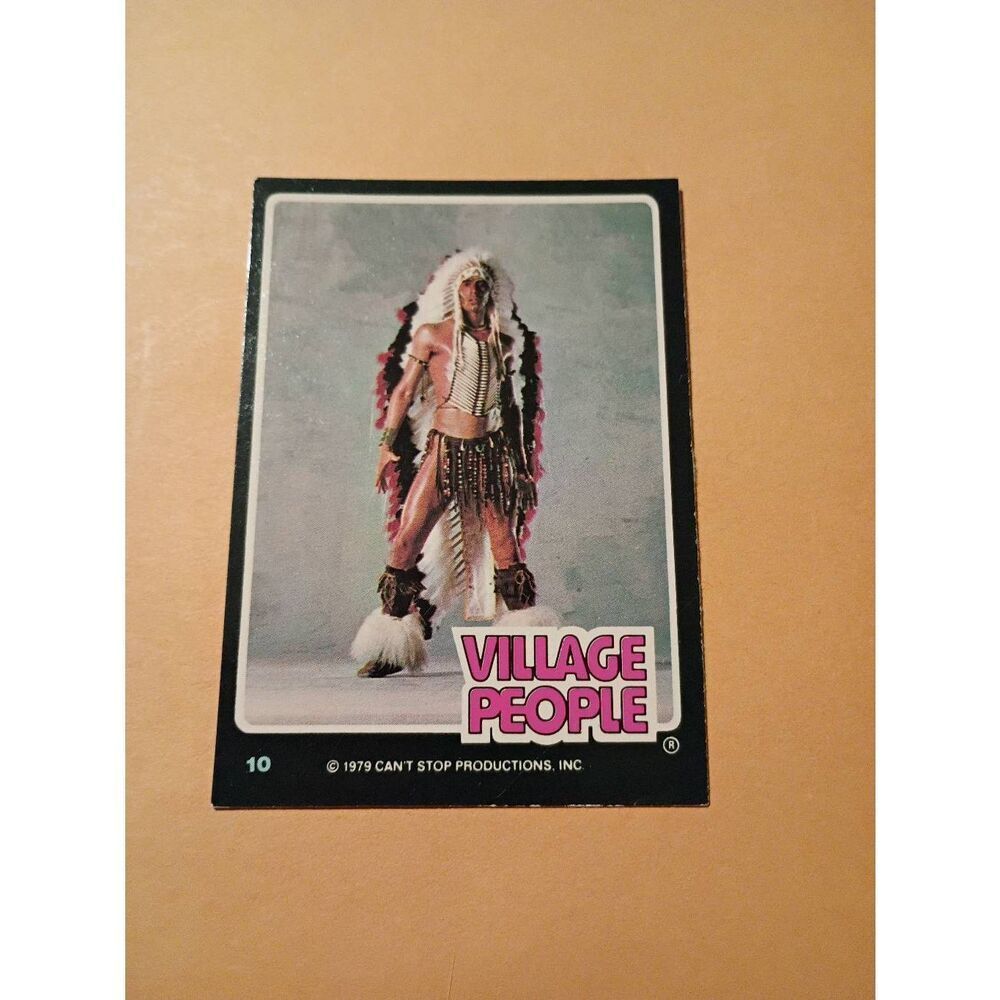 Vintage 1979 Village People Trading Card #10 Disco Era Vintage Music Collectible